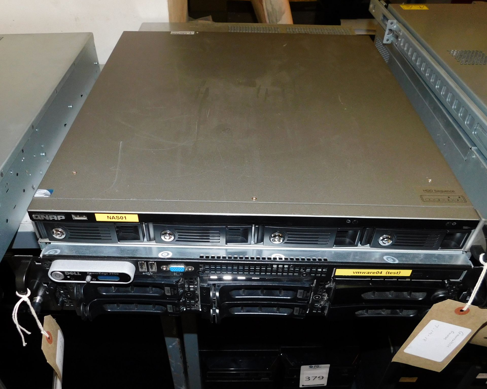 Dell PowerEdge 2950 Rack Mounting Sever (No HDD’s) with QNAP Backup Drive (No HDD’s) (Located