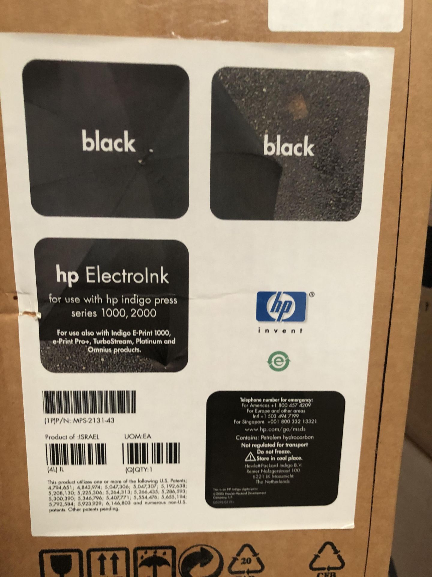 50 Cans of HP ElectroInk Black to suit HP Indigo Digital Press 1000 & 2000 Series (to 5 boxes) ( - Bild 2 aus 2