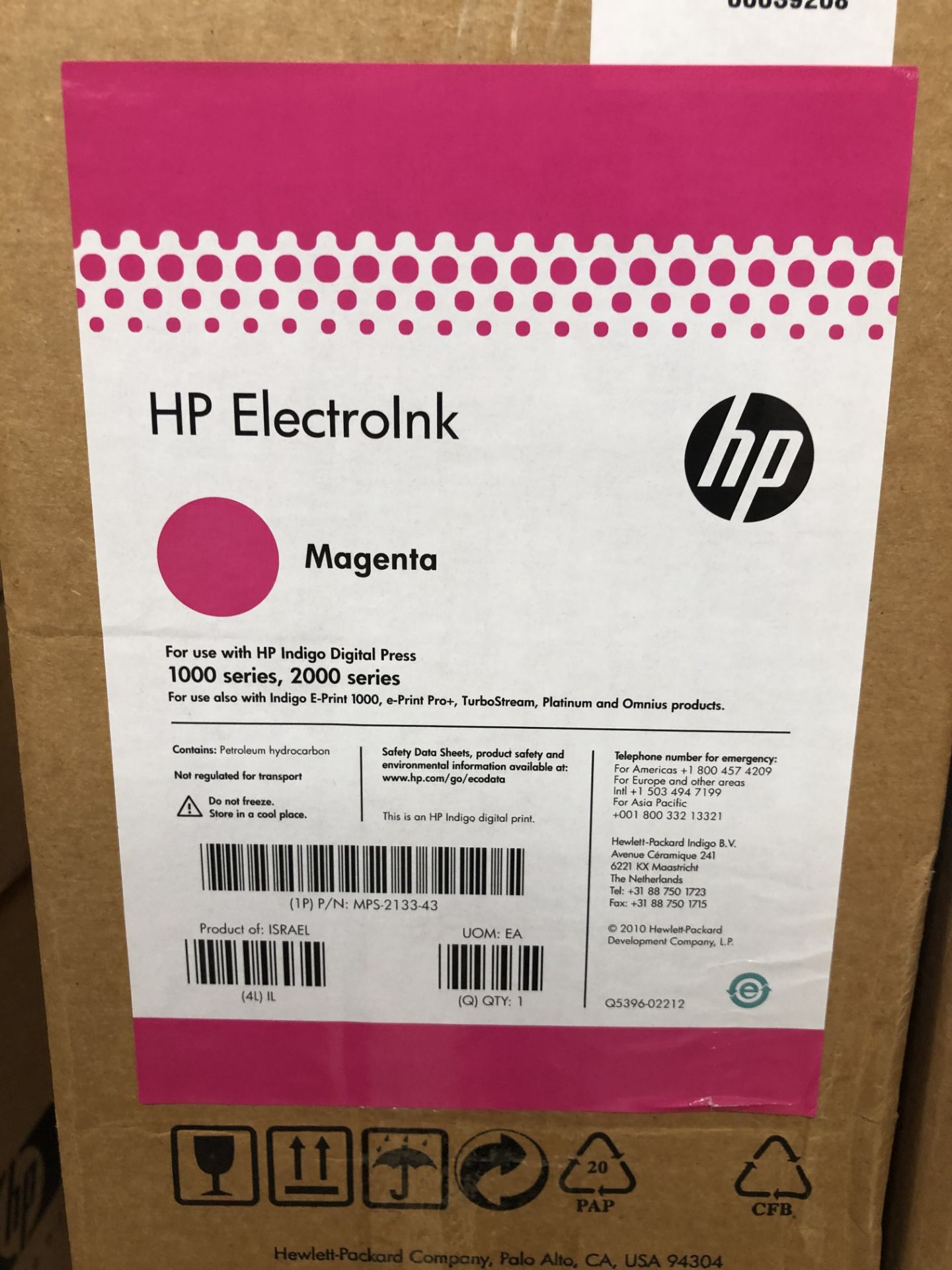 50 Cans of HP ElectroInk Magenta to suit HP Indigo Digital Press 1000 & 2000 Series (to 5 boxes) ( - Bild 2 aus 2