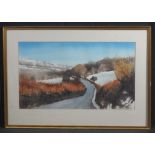 MANNER OF DAVID TRESS (WELSH 20TH CENTURY), 'Pembrokeshire lane', a winter scene, unsigned,