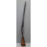 19TH CENTURY ENGLISH DOUBLE BARRELLED HAMMER SHOTGUN by Richard Burnand, Pilgrim St,