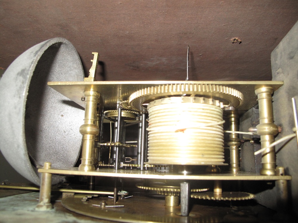 18TH CENTURY OAK 8 DAY LONGCASE CLOCK marked Nicholas Goddard, Newark, having arched hood, - Image 4 of 4