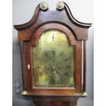 EARLY 19TH CENTURY MAHOGANY TWO TRAIN LONGCASE CLOCK marked W Hambly, Falmouth,