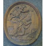 FRENCH SCHOOL (17TH/18TH CENTURY), 'The chastisement of King David', oval oak panel,
