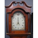 EARLY 19TH CENTURY WELSH OAK 30 HR LONGCASE CLOCK named to J.