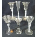 GROUP OF 18TH CENTURY DRINKING GLASSES to include;