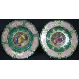 TWO SIMILAR ROYAL WORCESTER DESSERT PLATES dated 1912 and 1916,