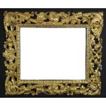 18TH CENTURY GILT WOOD PIER GLASS in pierced scrollwork design with acanthus framed original plate,