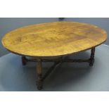 LARGE OAK OVAL DINING OR KITCHEN TABLE by 'Gwilym C.