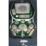 20TH CENTURY LADIES SILVER VANITY SET by Walker & Hall Sheffield, in original fitted case,