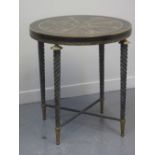 EMPIRE STYLE CIRCULAR OCCASIONAL TABLE with specimen marble top,