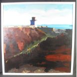 CHARITY SALE - VYVYAN WAYNE DAVIES (Contemporary Welsh), 'Burry Port Lighthouse',