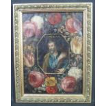 ECCLESIASTICAL SCHOOL, portrait of a bearded man, possibly a Saint or Jesus Christ, signed S Andeas,