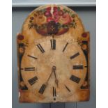 19TH CENTURY BAVARIAN HANGING CUCKOO CLOCK having painted arch face with cuckoo automaton,