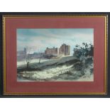 RONALD LAMBERT MOORE BWS (British 1927-1992), 'Alnwick Castle', signed, watercolours.