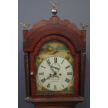 19TH CENTURY WELSH MAHOGANY EIGHT DAY LONGCASE CLOCK by Joseph Kern of Swansea,
