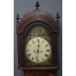 19TH CENTURY WELSH MAHOGANY AND WALNUT EIGHT DAY LONGCASE CLOCK by Owen of Swansea,