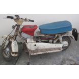 CIRCA 1960 TRIUMPH ROMA SCOOTER, 78cc two stroke engine. Running but incomplete. No documents. (B.