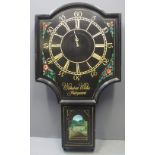 A MODERN COPY OF A LATE 18TH CENTURY ACT OF PARLIAMENT TAVERN CLOCK with overall ebonised finish,