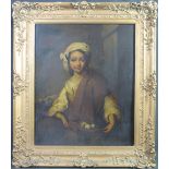 AFTER BARTOLOME ESTEBAN MURILLO, the flower girl, oils on board, 55 x 46cm approx.