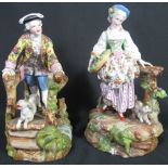 PAIR OF 19TH CENTURY MEISSEN PORCELAIN FIGURES,