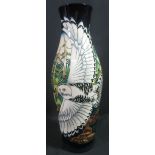 MOORCROFT ART POTTERY TUBE LINED MOUNTAIN KINGDOM SNOWY OWL LIMITED EDITION VASE,