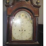 EARLY 19TH CENTURY OAK TWO TRAIN EIGHT DAY LONGCASE CLOCK marked Crane & Sons Bromsgrove,