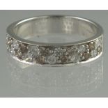 9CT WHITE GOLD HALF ETERNITY STYLE RING