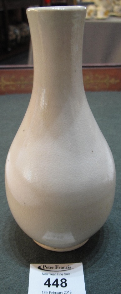 CHINESE STONEWARE SMALL BOTTLE VASE, pos - Image 2 of 4