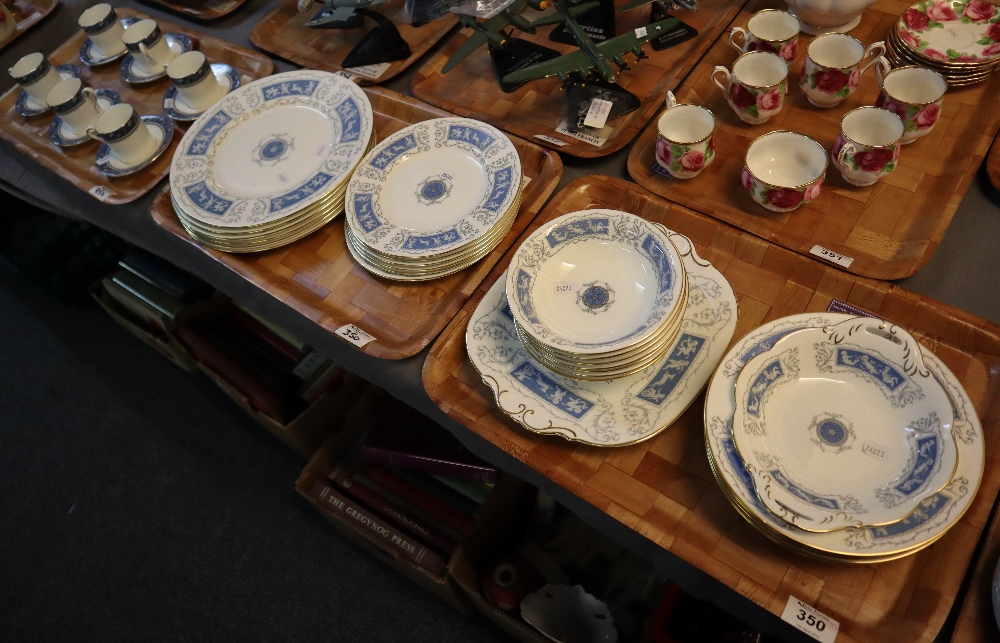 Two trays of Coalport Revelry items to include; dinner plates, side plates, breakfast bowls etc,