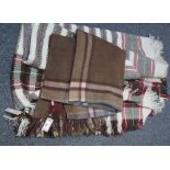 Two traditional Welsh woollen blankets or rugs. (B.P. 24% incl.
