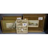 Collection of five assorted Baxter type prints, framed and glazed. (5) (B.P. 24% incl.