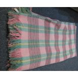 Single traditional Welsh woollen tartan blanket. (B.P. 24% incl.