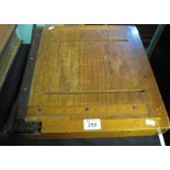 Large wooden table top guillotine. (B.P. 24% incl.