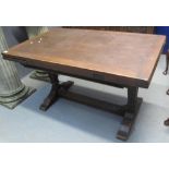 20th Century oak draw leaf dining table. (B.P. 24% incl.