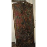 Folding clothes screen, overall with exotic birds amongst foliage decoration.