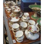 Three trays of Royal Albert Old Country Roses bone china teaware. (3) (B.P. 24% incl.