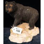 Ceramic study of a bear on rockwork. Unmarked. (B.P. 24% incl.