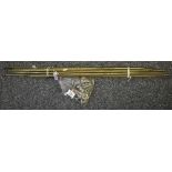 Set of brass stair rods with clips. (B.P. 24% incl.
