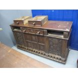 20th Century carved oak sideboard. (B.P. 24% incl.