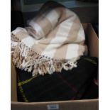 Box of assorted blankets and rugs. (B.P. 24% incl.
