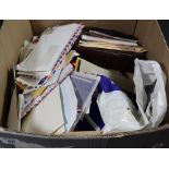 Box with all World mixed selection of stamps, cover and postcards. (B.P. 24% incl.