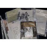 A collection of assorted artists signed letters including; Fred Wilde, Isherwood, Pat Cooke,