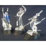 Three Swarovski collectors society glass figures, 'Isadora' by Adi Stoker 2002,
