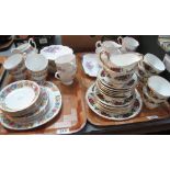Two trays of assorted teaware to include; Royal Standard Regent and Royal Imperial, floral designs.