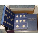 Assorted coin sets in cases to include; United Kingdom silver proof £1 coin pattern collection,