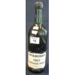 Single bottle Cockburn's vintage port 1967. (B.P. 24% incl.