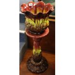 Bretby pottery art nouveau design jardiniere with separate stand. Impressed marks. (B.P. 24% incl.