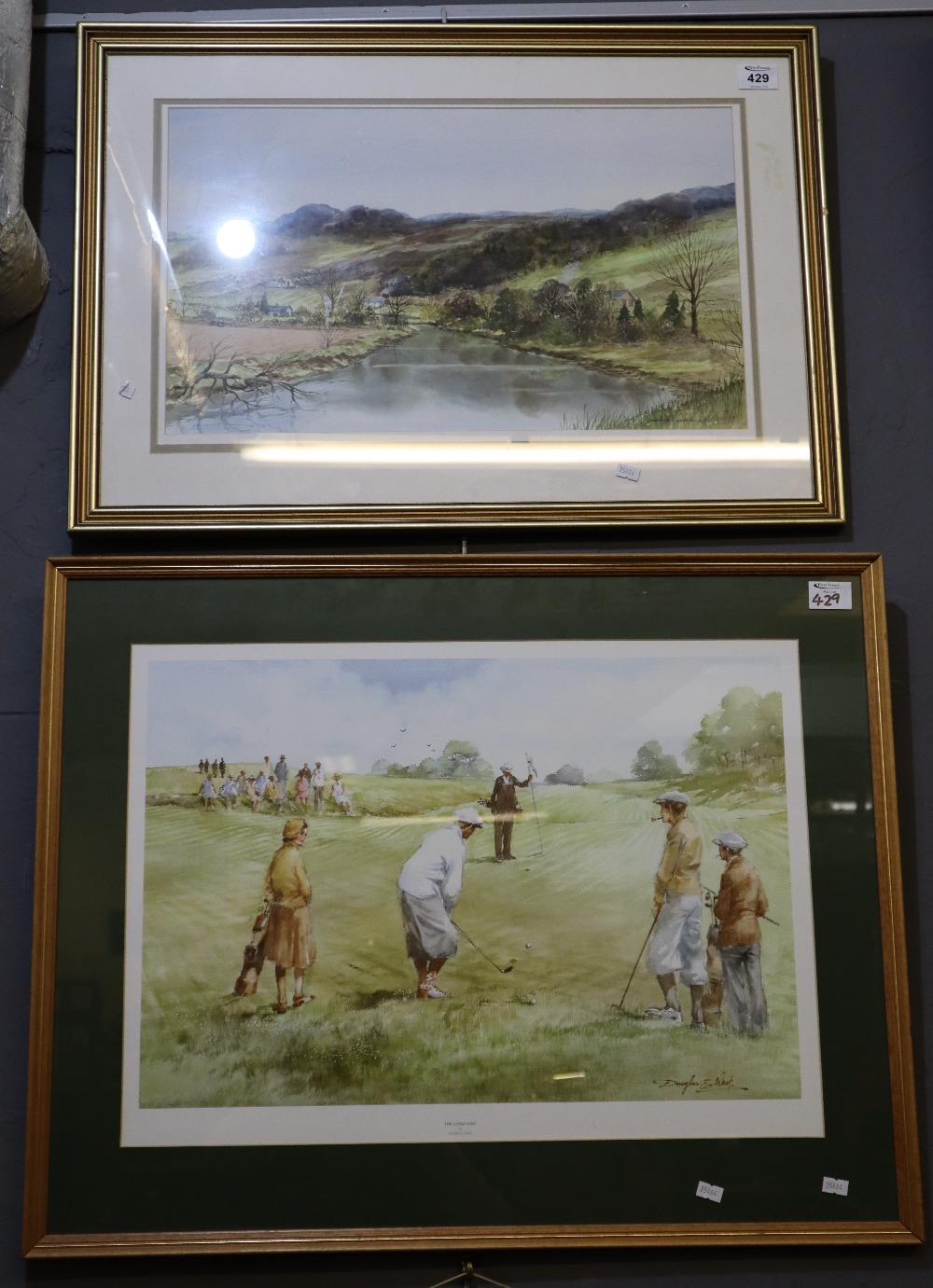 William Wheeler, Mid Wales landscape with cottages, signed, watercolours, 33 x 54cm approx, framed.