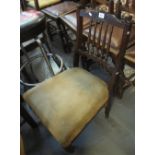 Early 20th Century mahogany spindle back nursing chair. (B.P. 24% incl.